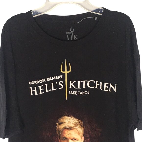 Gordon Ramsay Hell's Kitchen Shirt Mens XL Black Lake Tahoe Graphic Tee Chef - Picture 3 of 13